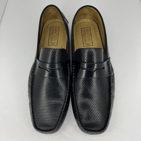 Mercanti Fiorentini MF-3601 Black Relax Slip-On Leather Size 12M Driving Loafers - Picture 4 of 9